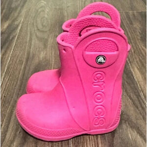 CROCS Kids Pink Boots